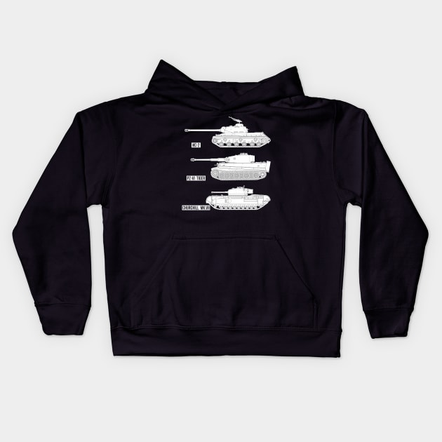 Heavy tanks of the Second World War Kids Hoodie by FAawRay